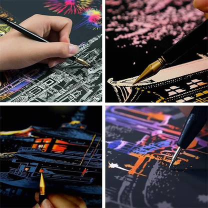 City Scratch Art Kit