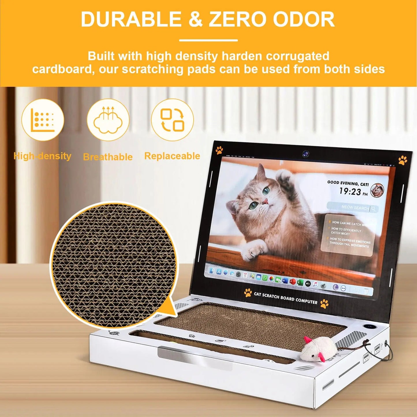 Klösbräda för katter, laptop