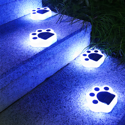 Solar Paw Print Garden Lights