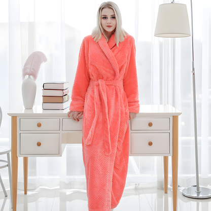 Women's Plush Hooded Bathrobe
