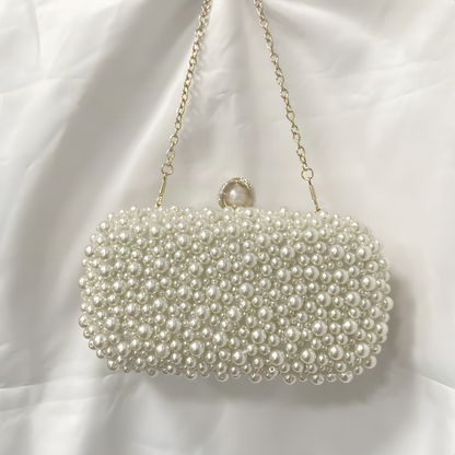 Pearl-Bead Evening Bag