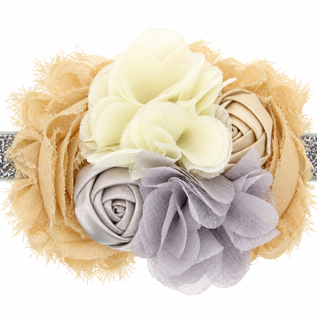 Floral Glitter Baby Headband