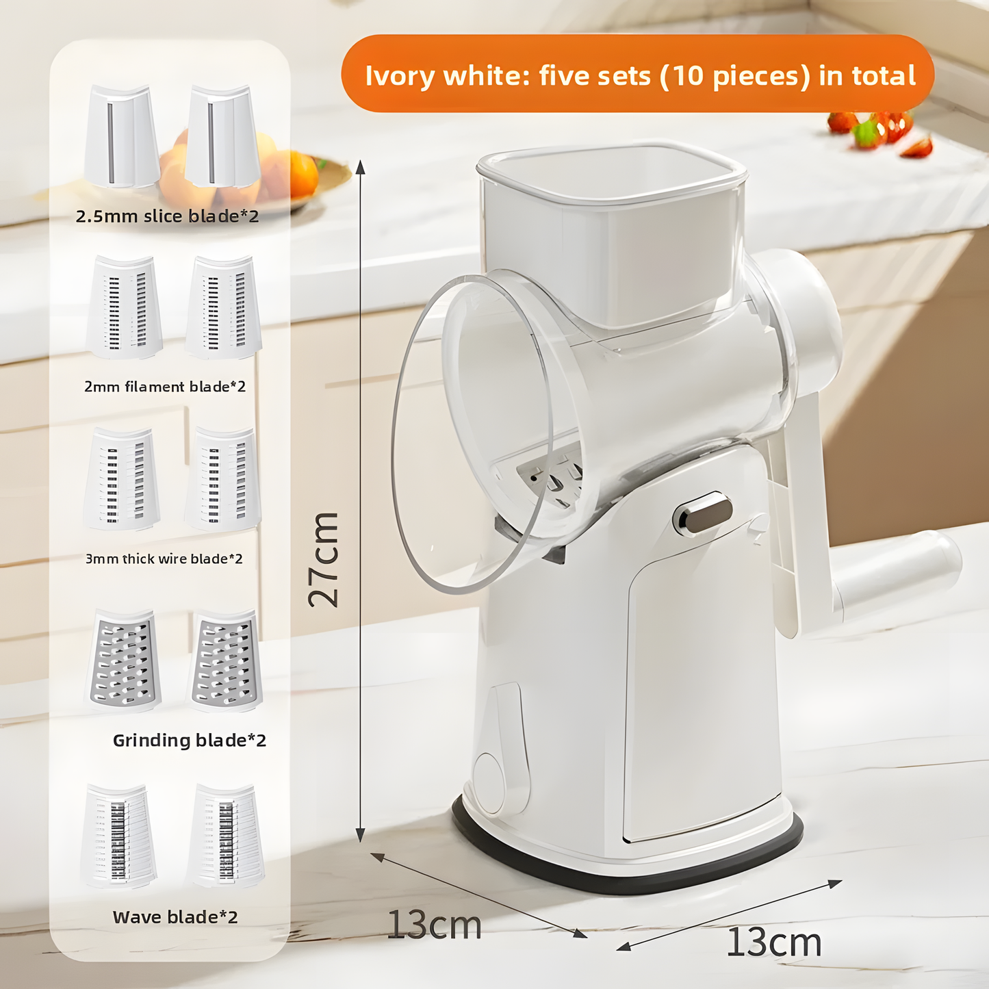 Hand-Crank Vegetable Slicer
