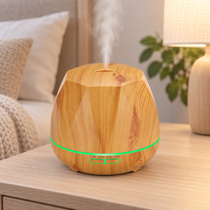 Faceted Woodgrain 550ml Aroma Diffuser