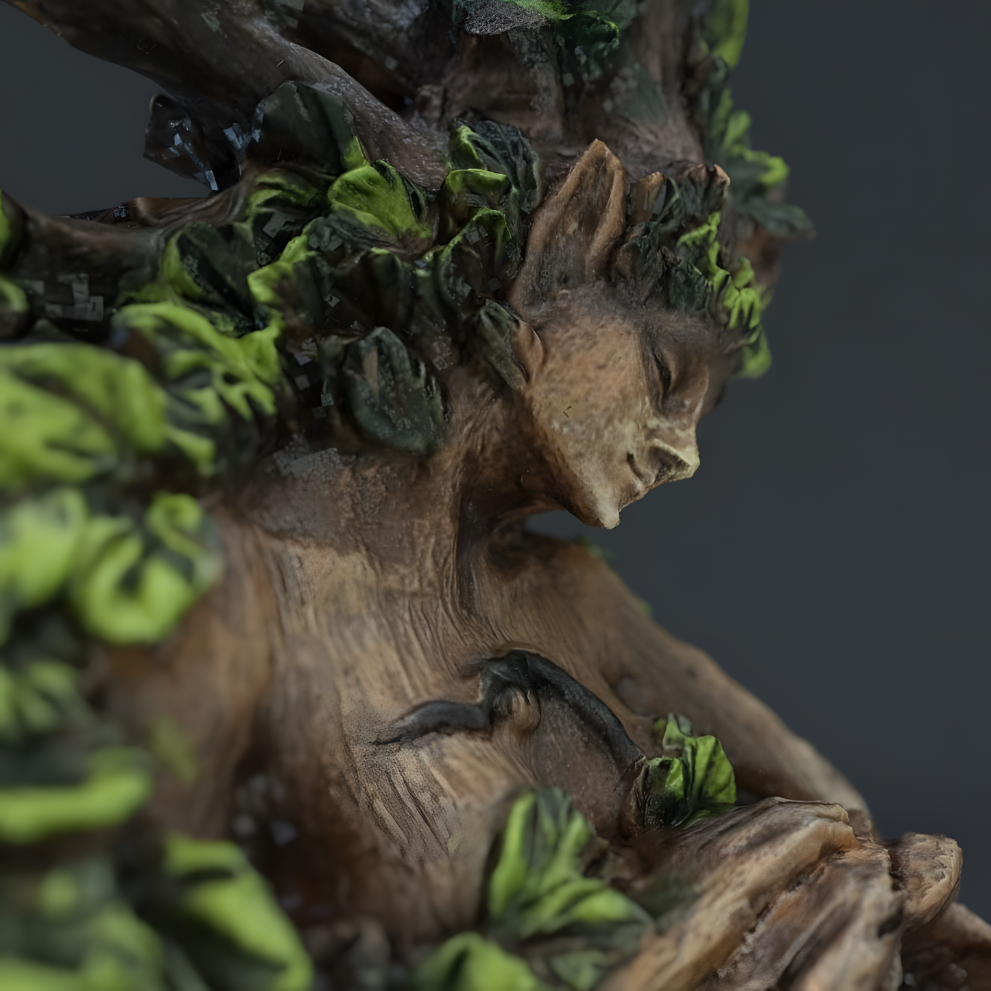 Tree and Bird Resin Statue