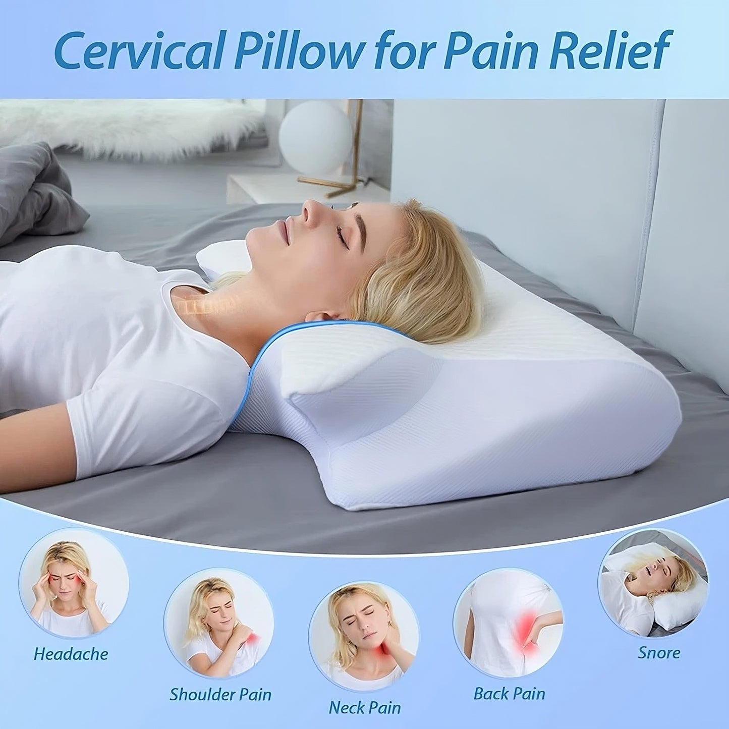 Cervikalpude med memory foam