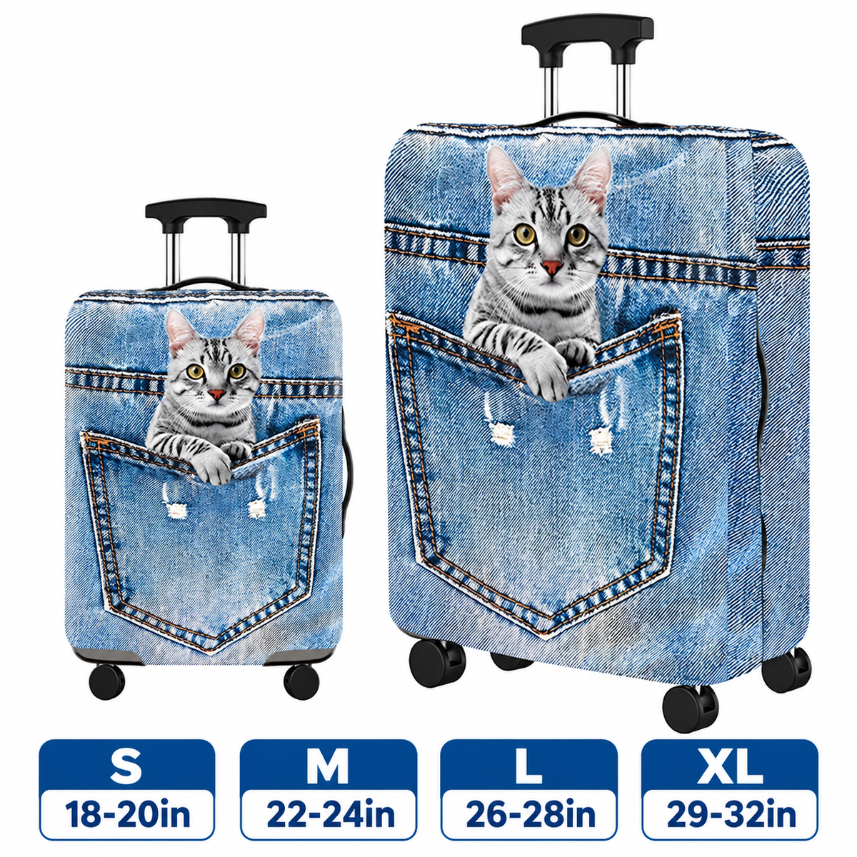 Printed Stretch Suitcase Cover
