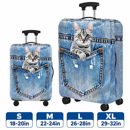 Printed Stretch Suitcase Cover