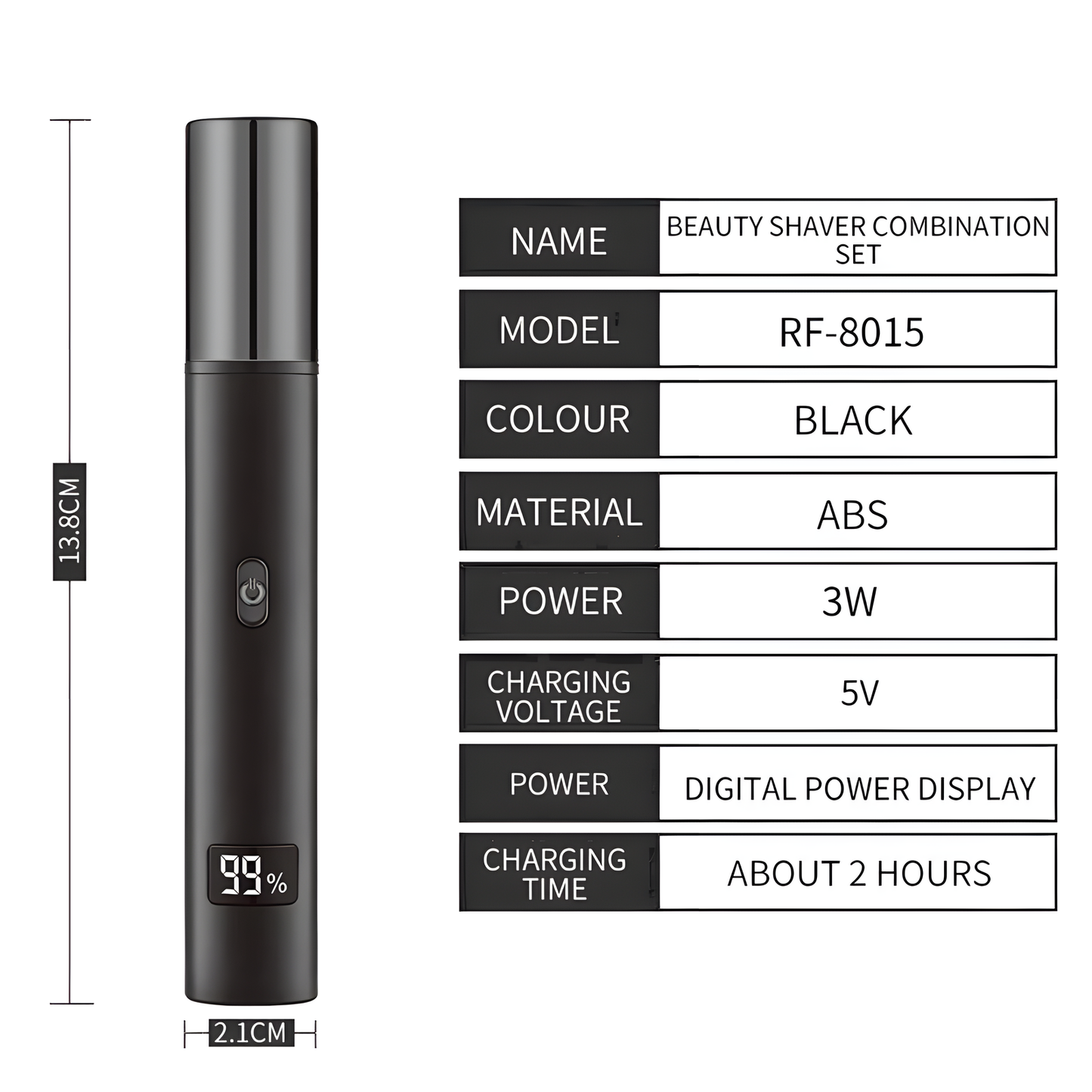 3 in 1 Rechargeable Nose and Eyebrow Trimmer