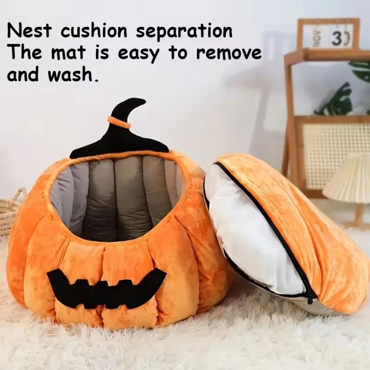 Pumpkin Cat Bed