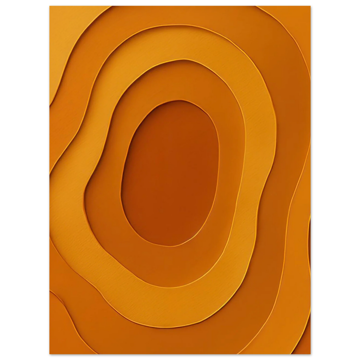 Abstrakt Terracotta Delight - Modern Minimalist Orange Art Print