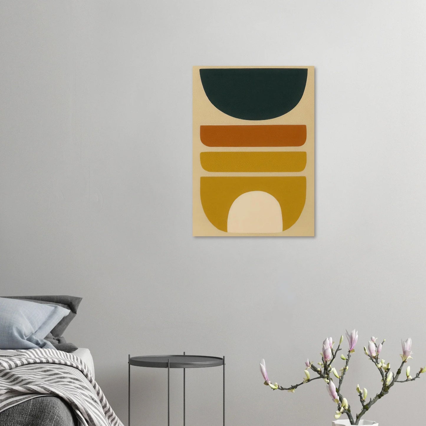 Abstrakt Minimalist Earth Tones Art Print – Modern Geometric Wall Decor for a Serene Home
