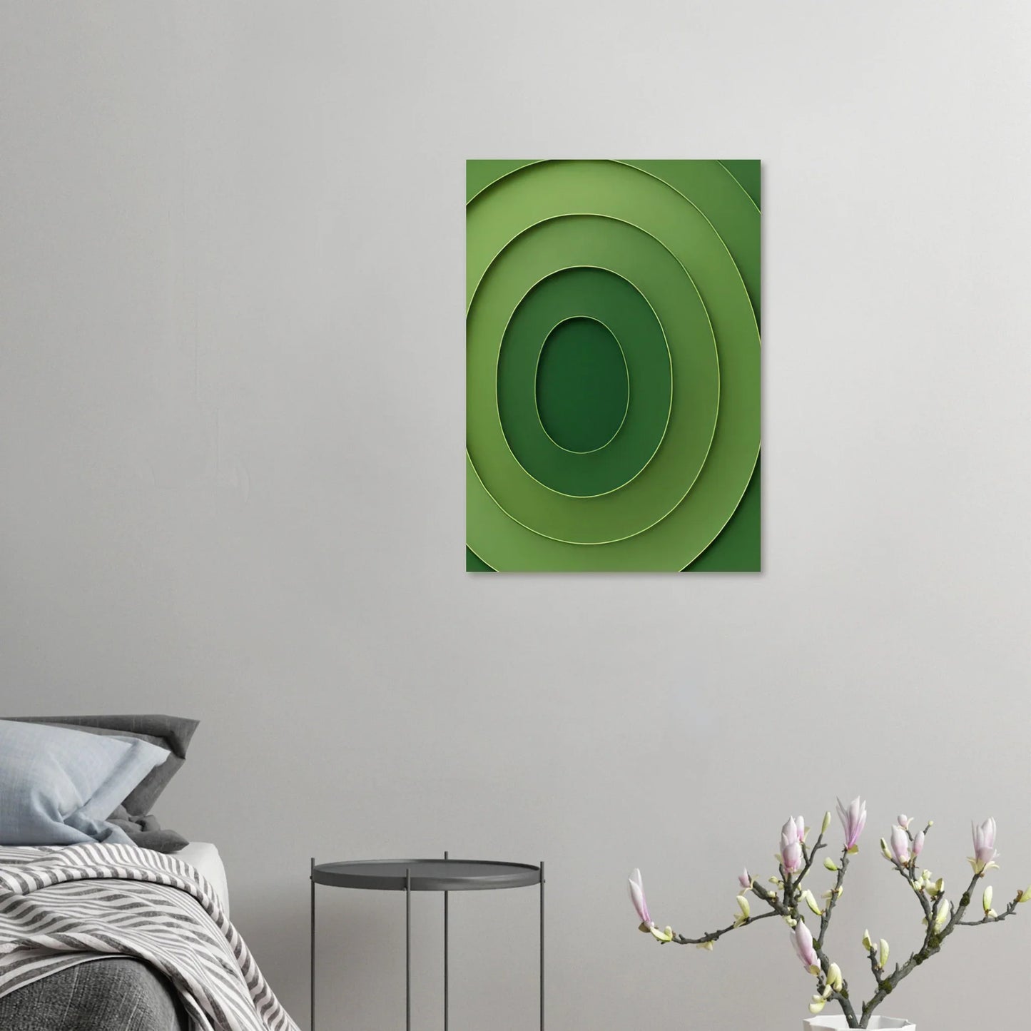 Abstrakt Grön Cirkelkonst – En tidlös minimalistisk affisch i flera storlekar