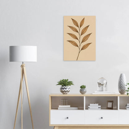Frukter – Elegant Botanical Line Art Poster in Rich Earth Tones