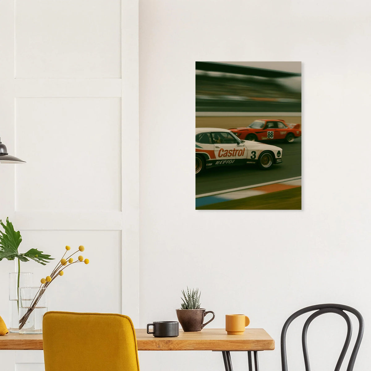 Bilar: Classic Race Car Art Print – Adrenaline-Fueled Elegance for Your Wall