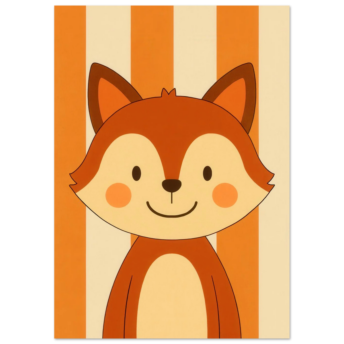 Foxy Friend Art Print – Playful Forest Charm for Your Little One's Room