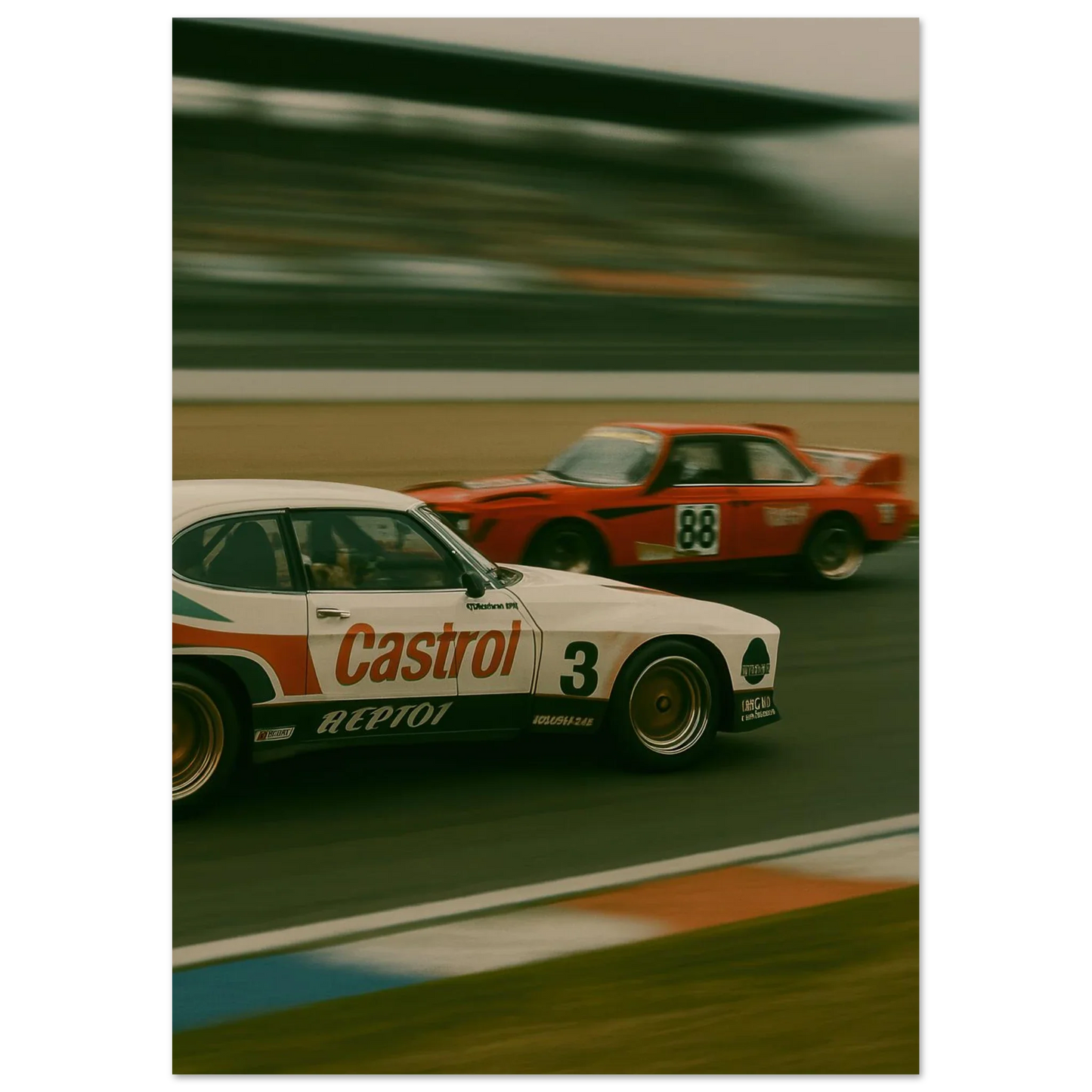Bilar: Classic Race Car Art Print – Adrenaline-Fueled Elegance for Your Wall