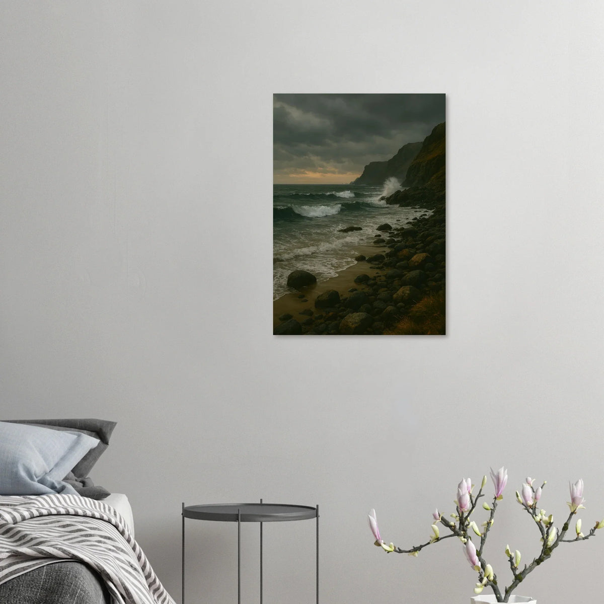 Dramatic Stormy Coastline Poster - "Porshe 911 GT3 Test" Art Print in Various Sizes