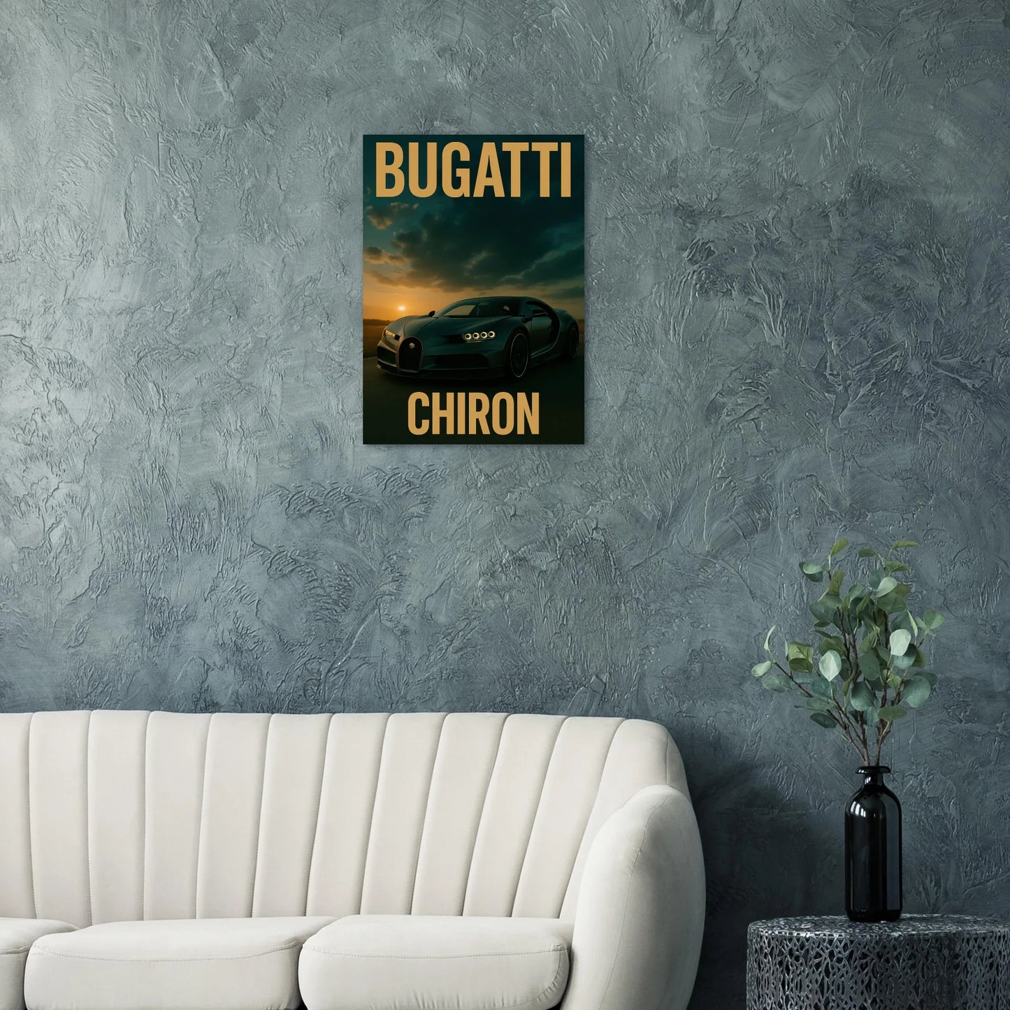 Bugatti Chiron Sunset Drive Poster – Premium Automotive Art Print