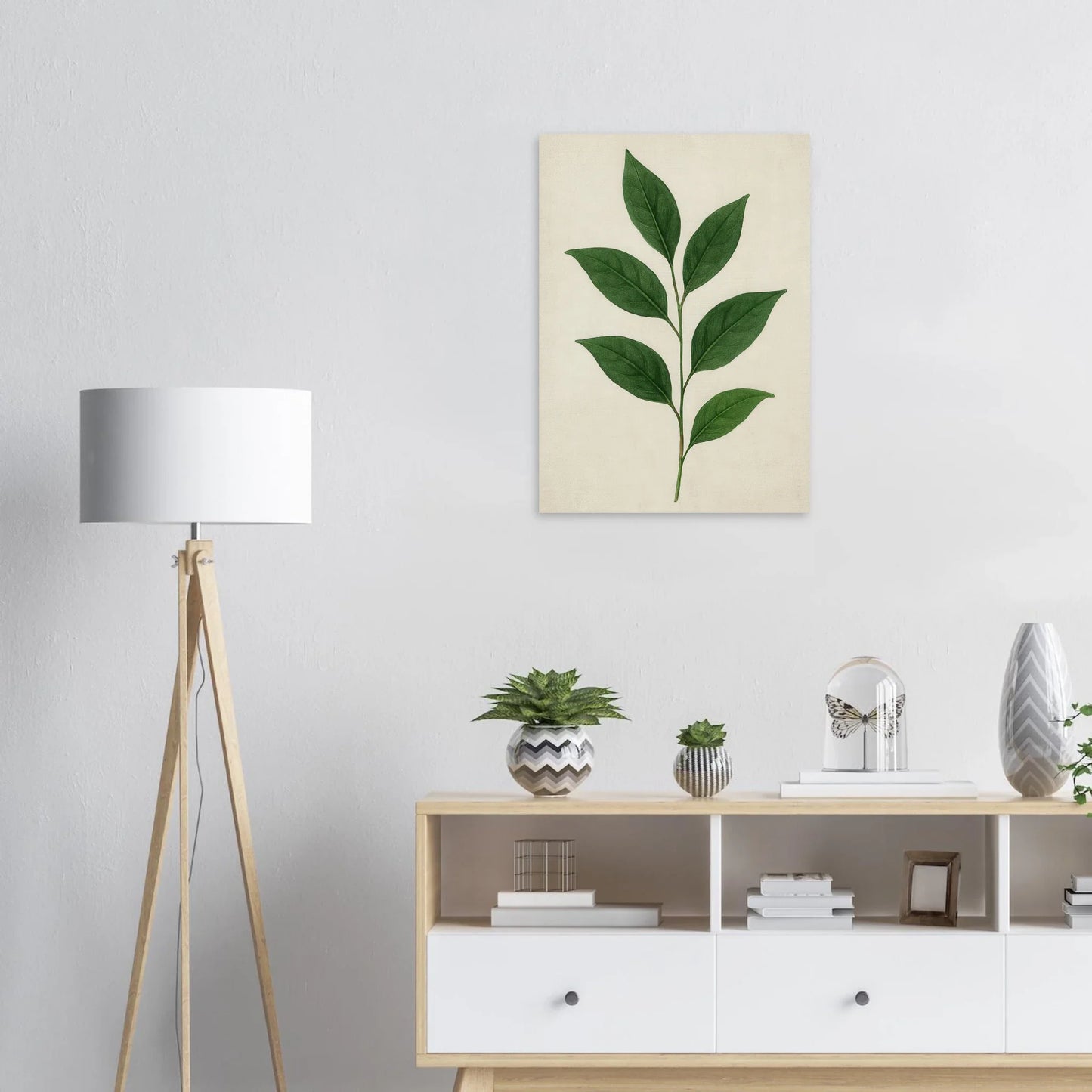 Frukter Botanisk Grönska Konsttryck – Detaljerad Bladillustration på Premiumpapper, Välj Din Storlek
