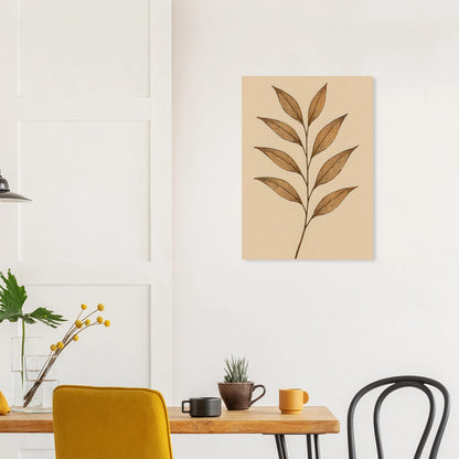 Frukter – Elegant Botanical Line Art Poster in Rich Earth Tones