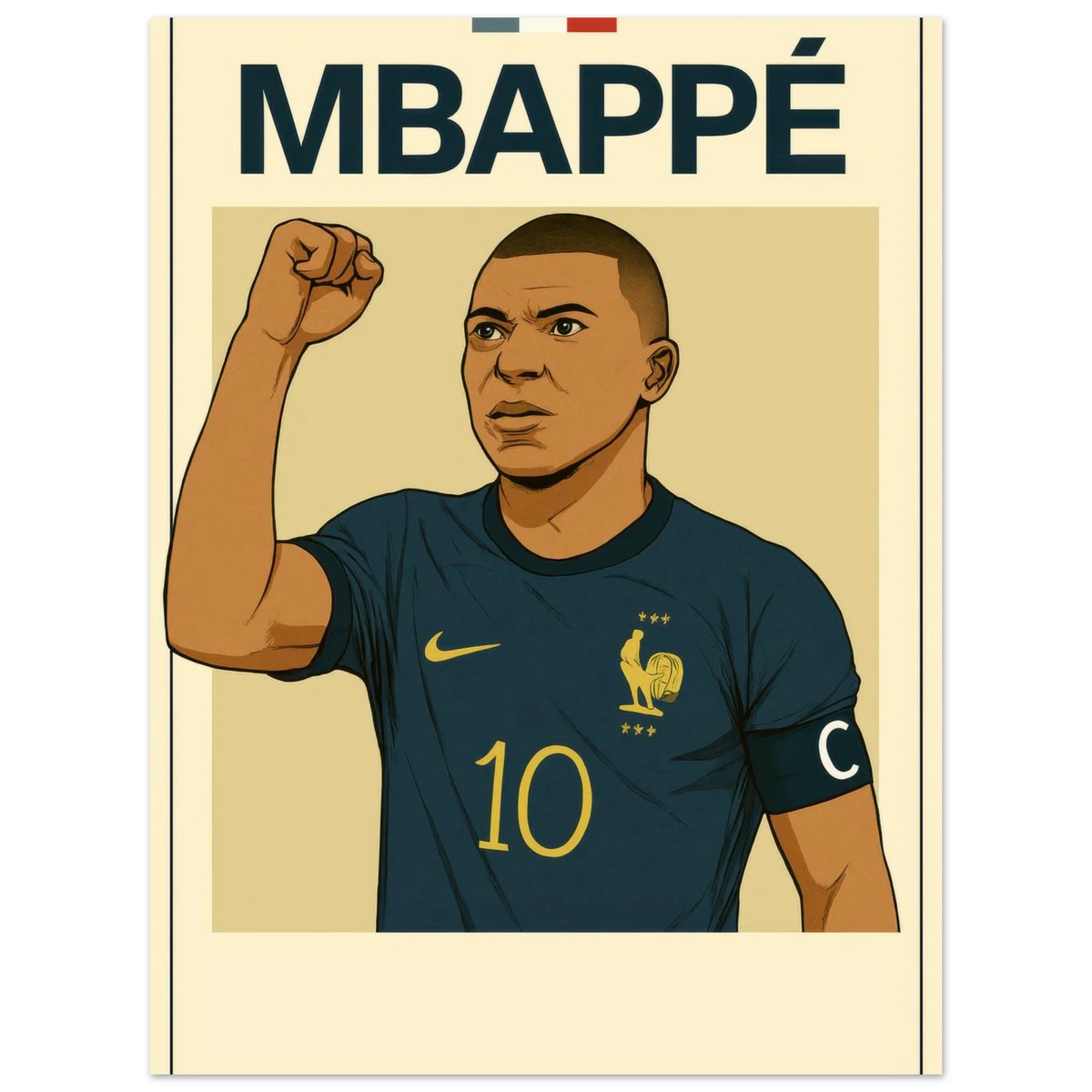 Mbappe 'Captain's Call' Football Legend Poster – Premium Art Print for Sports Fans