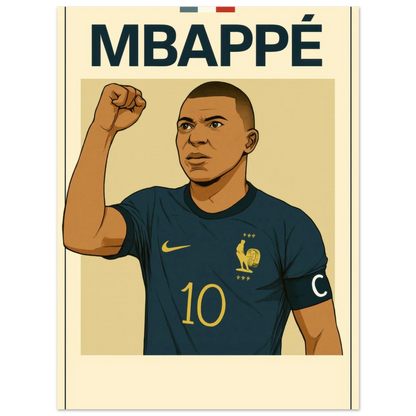 Mbappe 'Captain's Call' Football Legend Poster – Premium Art Print for Sports Fans