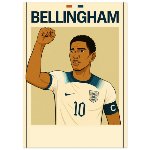 Bellingham Football Icon Poster - Premium Half-Gloss Art Print