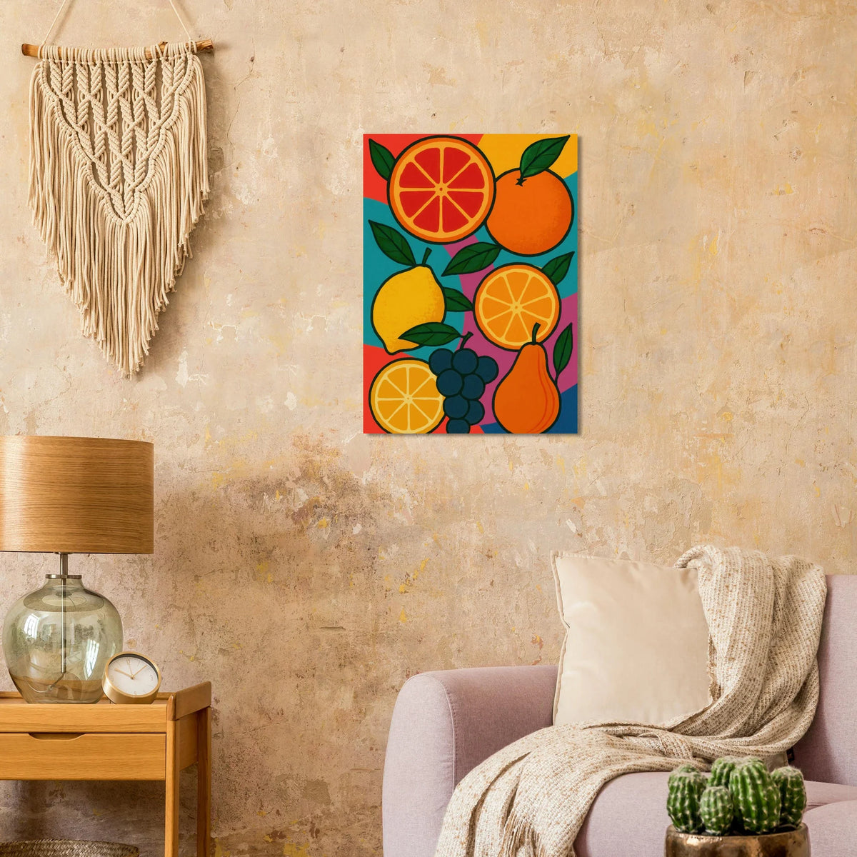 Frukter: Vibrant Pop Art Frukt Poster – Lägg till en färgexplosion i ditt hem