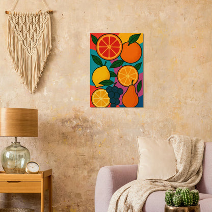 Frukter: Vibrant Pop Art Frukt Poster – Lägg till en färgexplosion i ditt hem
