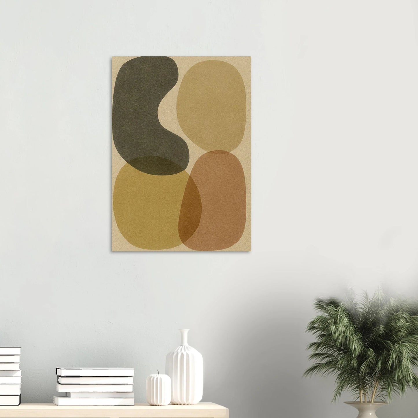Minimalistiska Jordtoner - Modern Abstrakt Konsttryck