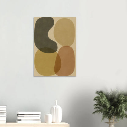 Minimalistiska Jordtoner - Modern Abstrakt Konsttryck