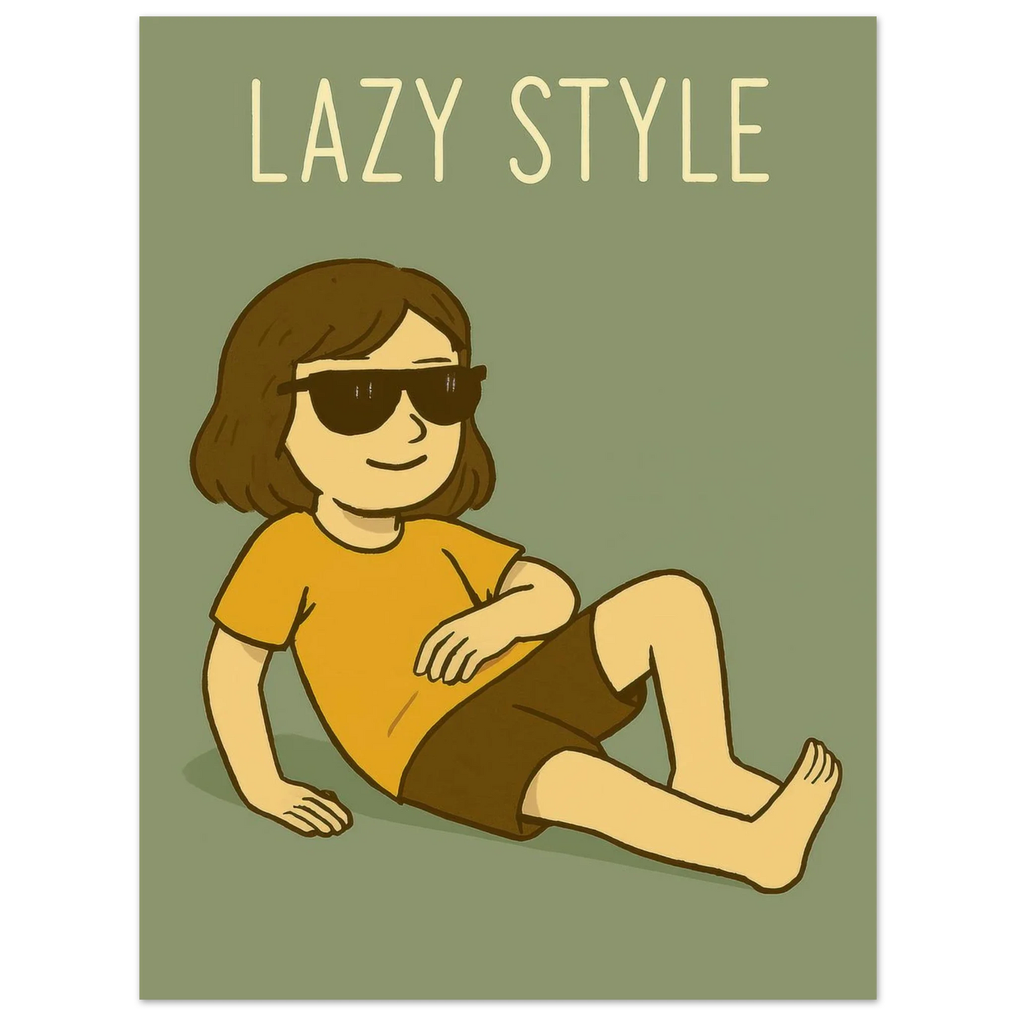 Lazy Style Chilling Vibe Poster – Unique Wall Art in Various Sizes