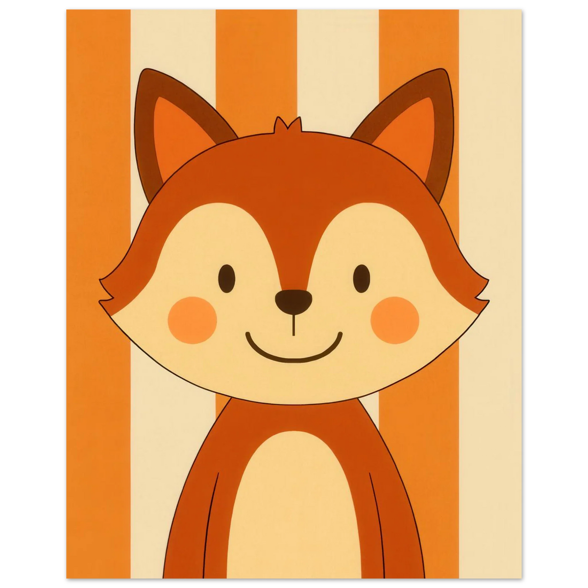 Foxy Friend Art Print – Playful Forest Charm for Your Little One's Room