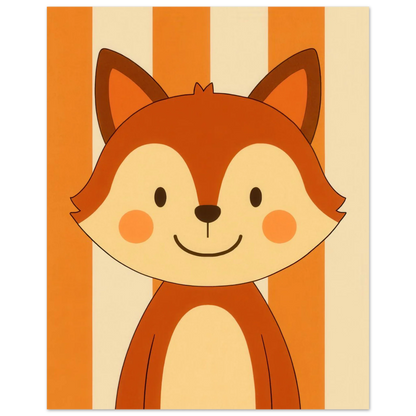 Foxy Friend Art Print – Playful Forest Charm for Your Little One's Room