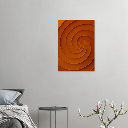 Abstrakt Spiral Konsttryck i Rustika Jordtoner – Modern Minimalistisk Poster i Flera Storlekar