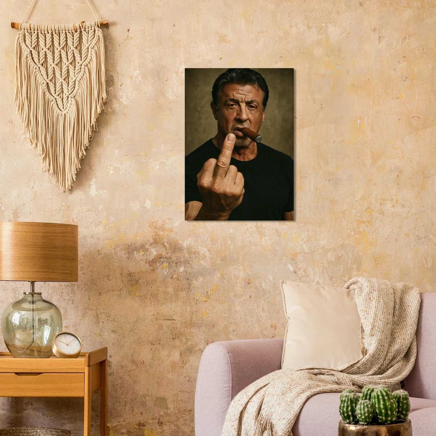 Iconic Stallone "Attitude" Poster: Bold Statement Art in Premium Print Quality