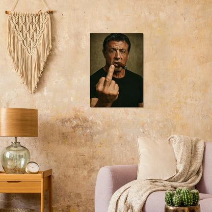 Iconic Stallone "Attitude" Poster: Bold Statement Art in Premium Print Quality
