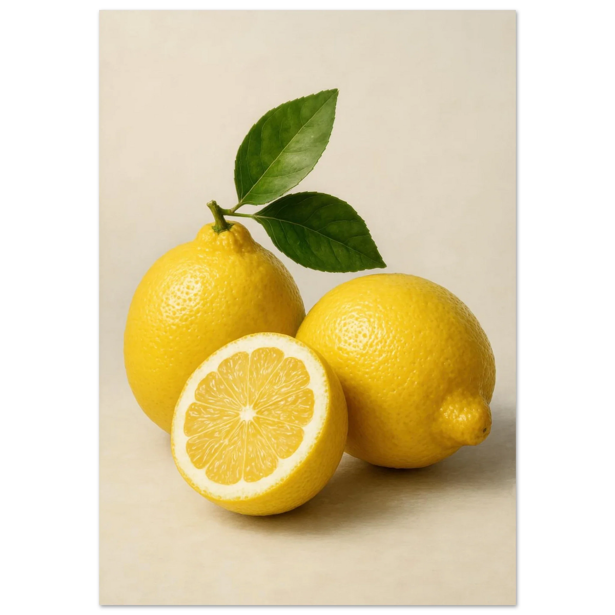 Fresh Lemon & Greenery Poster - Choose Your Perfect Size