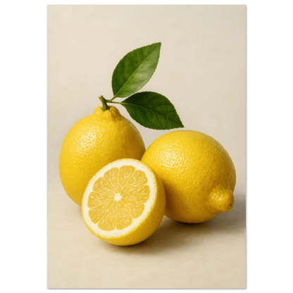 Fresh Lemon & Greenery Poster - Choose Your Perfect Size