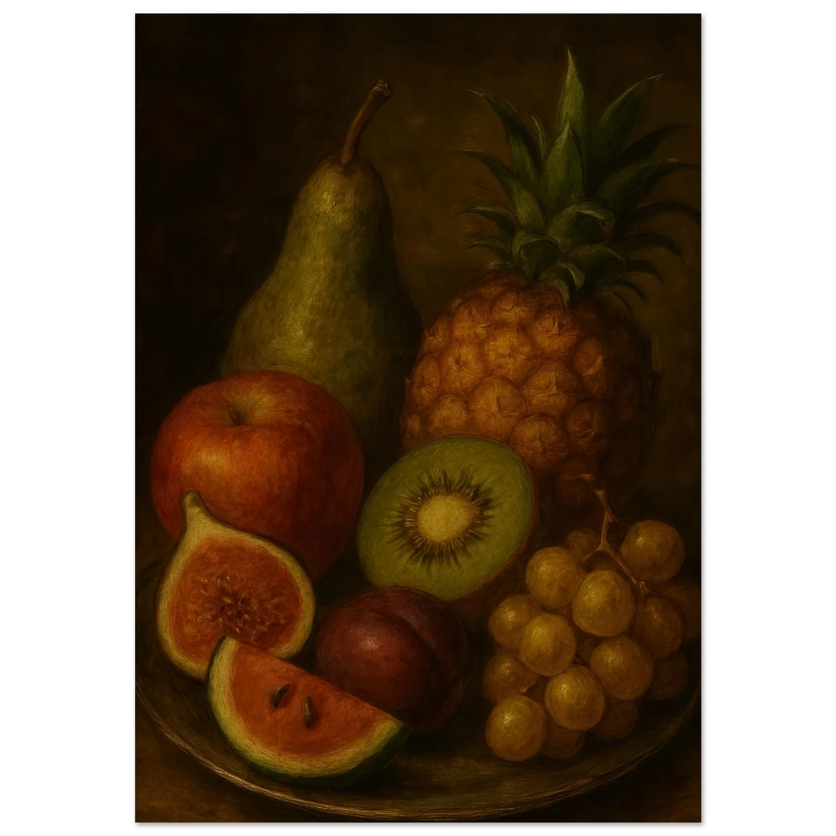 Frukter – Classic Still Life Fruit Art Print in Rich, Warm Tones