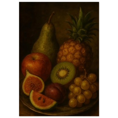 Frukter – Classic Still Life Fruit Art Print in Rich, Warm Tones