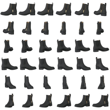 Low Chelsea Boot Black/shiny Gold