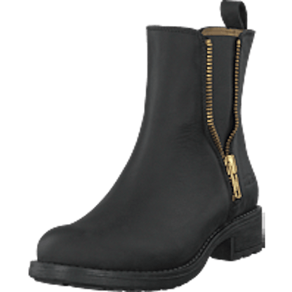 Low Chelsea Boot Black/shiny Gold