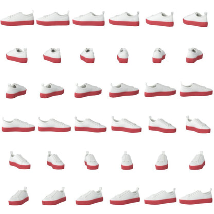 Arlo Three Antique White, Red Outsole