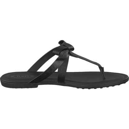 Gomma Bow Sandal Nero