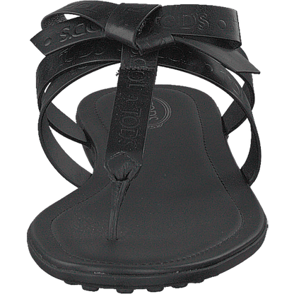 Gomma Bow Sandal Nero