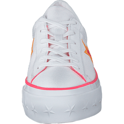 One Star Platform White / Racer Pink / Orange
