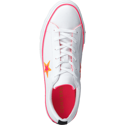 One Star Platform White / Racer Pink / Orange