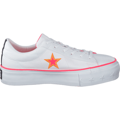 One Star Platform White / Racer Pink / Orange